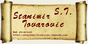 Stanimir Tovarović vizit kartica